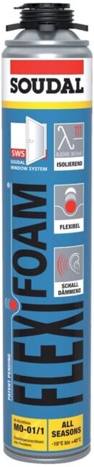 Soudal pistolet professionnel en mousse Flexifoam bleu 750 ml (123392)
