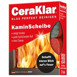 Putzschwamm, Glasschwamm abrazo CeraKlar KaminScheibe Pack mit 2 Stück