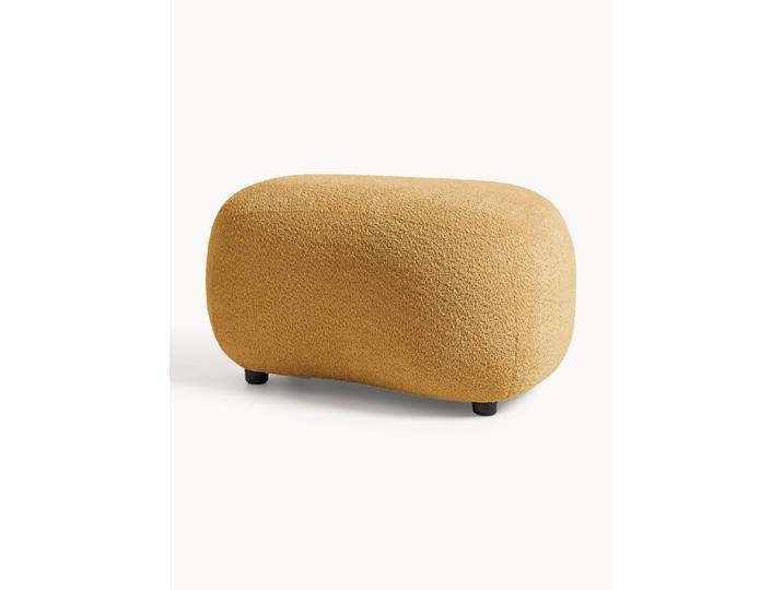 Hocker Alba aus Teddy-Bouclé