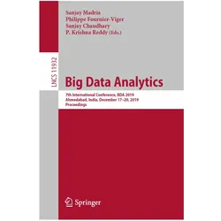 Big Data Analytics, Fachbücher von Sanjay Chaudhary, Sanjay Madria, Philippe Fournier-Viger, P. Krishna Reddy