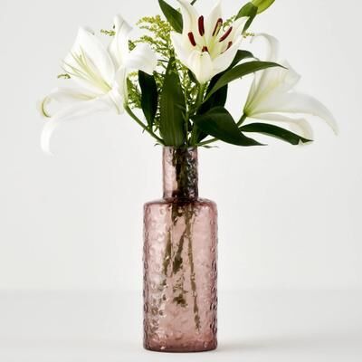 Bella Maison Wind Textured Amber Glass Vase