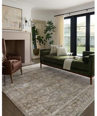 Alexander Home Tamara Farmhouse Botanical Area Rug