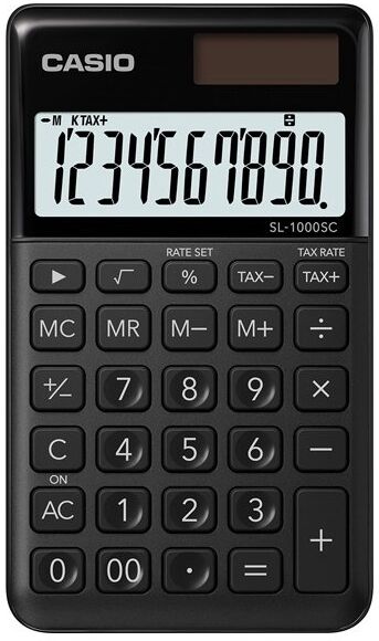 Casio Sl-1000sc-Bk Bordregner, Sort
