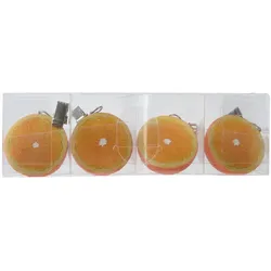Decoris 4 Tischdeckenbeschwerer Orange 5x5x3cm Keramik Tischdeckengewichte Gewichte zum Beschweren Tischdecken Beschwerer Tischtuchhalter Tischtuchgewichte