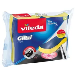 Vileda 2er-Pack Reinigungsschwamm »Glitzi Glaskeramik« gelb