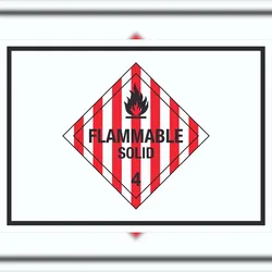 HB-Druck Schild Entzündbare feste Stoffe Symbol Flammable Solid A0 (841x1189mm)