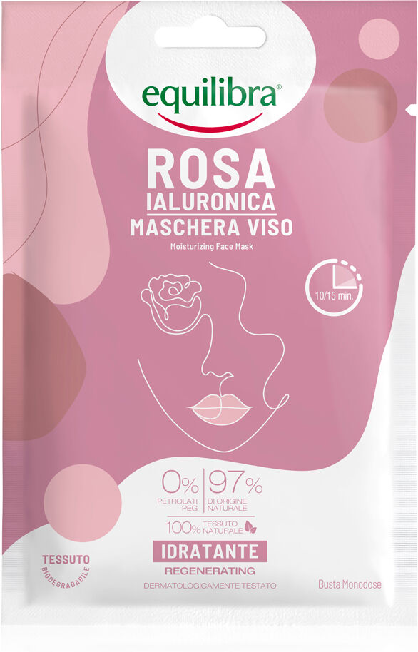 Equilibra Rosa Ialuronica Maschera Viso Idratante 1 Pezzo