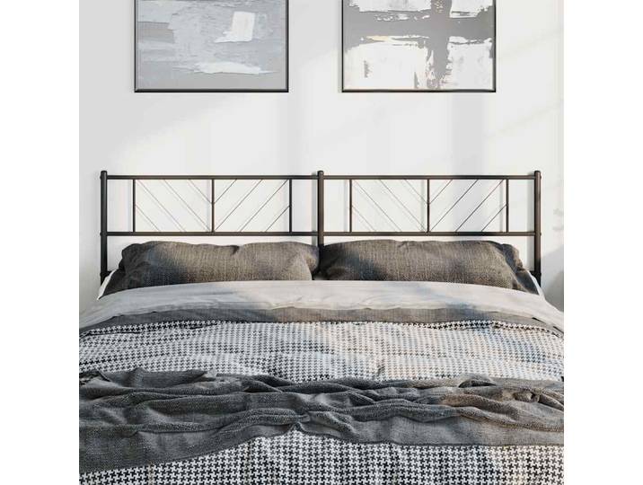 vidaXL Ersatz-Kopfteil Metall Schwarz 193 cm