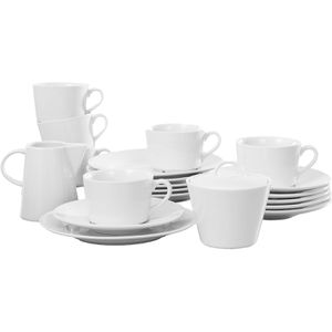 Esmeyer Kaffeeservice Heike 433-333, für 6 Personen, weiß, rund, 20-teilig