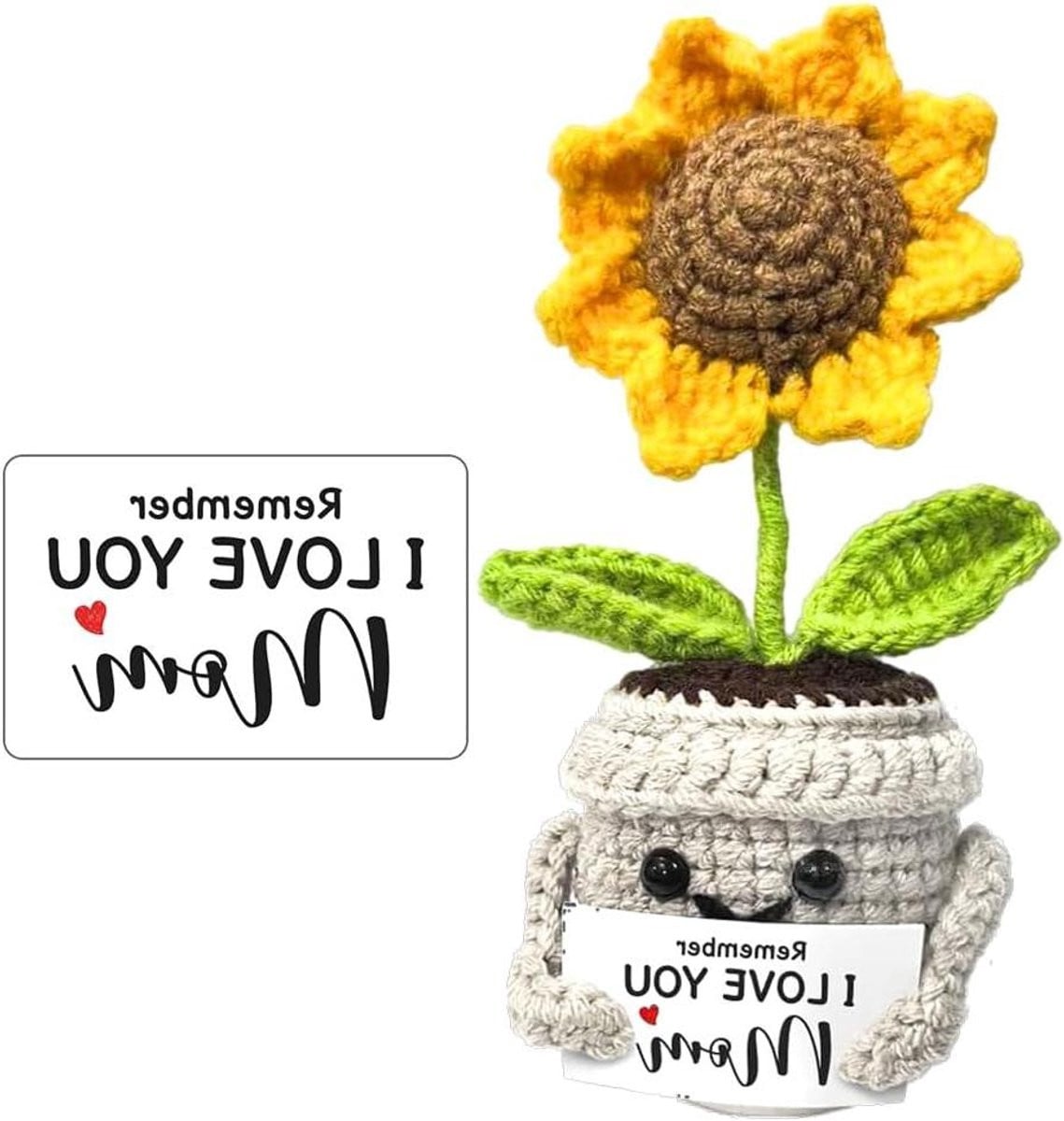 Handgemaakte Gehaakte Zonnebloem Decoratie - Geel - 50 Gram