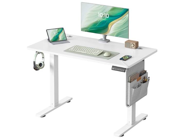 Elektrischer Schreibtisch SONGMICS LIGHTY 60x100x120cm weiss