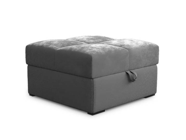 POUF MIZA Hellgrau 65x65 cm