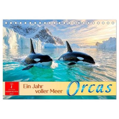 Orcas - ein Jahr voller Meer (Tischkalender 2027 DIN A5 quer), CALVENDO Monatskalender