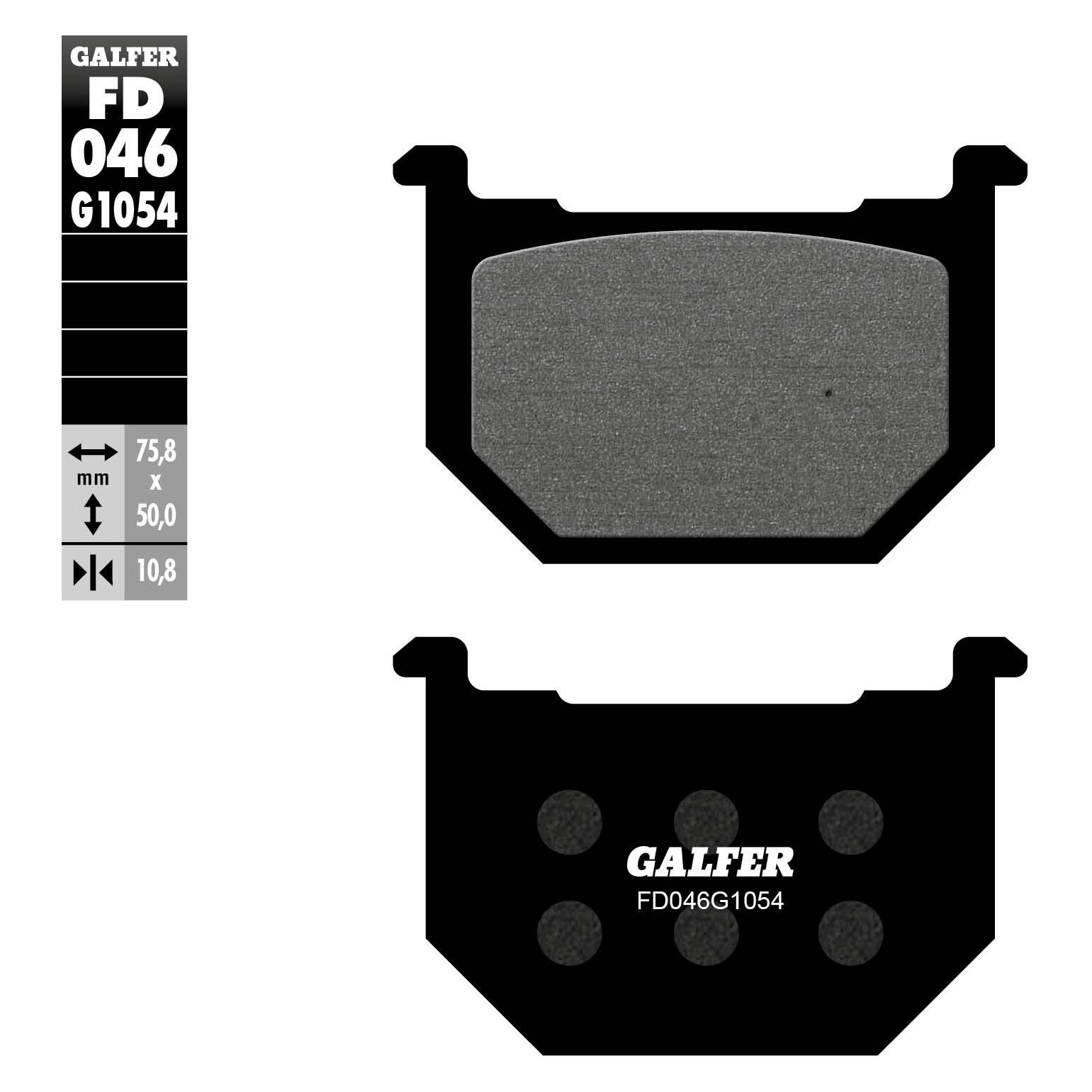 Galfer Bike Galfer Bremsbelag FD046 Organisch vorn FD046-G1054 KBA -AL- FD046-G1054-AL- 8400 (Organisch (Resin)) (FD046-G1054)