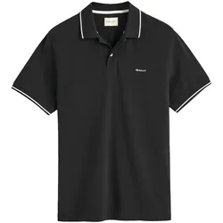 GANT Tipping SS Pique Poloshirt Herren - L Black (5)