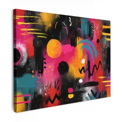 LEINWANDBILD Farbflächen - Formen - Bunt - Abstrakt Wandbilder 80x60 cm
