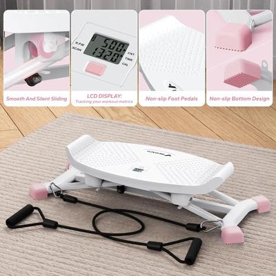 Uplifted Goods Ski Training Machine For Full Body Cardio Balance Workout white
