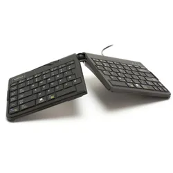 BakkerElkhuizen Goldtouch Travel Go2 Wired kabelgebundene Tastatur - QWERTZ DE - schwarz