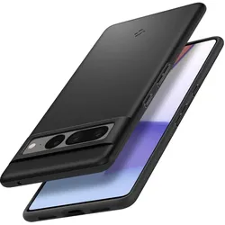 Spigen Thin Fit Case für Google Pixel 7 Pro - black (Google Pixel 7 Pro), Smartphone Hülle, Schwarz