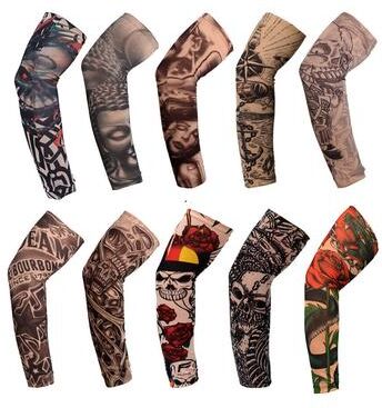 USA Free Shipping Shop Cooling UV Sun Protection Arm Sleeves Tattoo Style B
