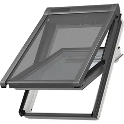 VELUX Hitzeschutzmarkise aussen Uni Schwarz 5060, FK04, GGU,Haltekrallen,Manuell,VELUX