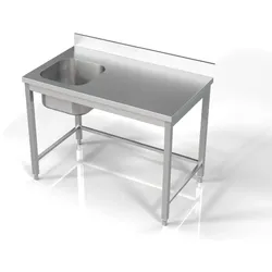 Combisteel Spültisch 1 Becken links  aus Edelstahl 1200x700x850mm