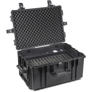 Dicota Tabletwagen Lade-Trolley, D31898-V1, schwarz, 14 Ladeplätze mit USB-C-Ausgang