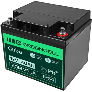 Green-Cell AGM-Batterie VRLA, 12 V, 40 Ah, M5 Anschluss