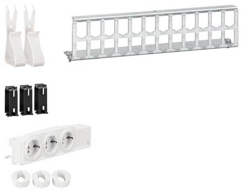 Hager UM00M4 UM00M4 Multimedia Kit m.3xSteckdose Patch-Panel RJ45 Multimedia Kit 1St.