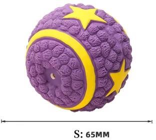 Inspire Curations Natural Latex Squeaky Dog Ball For Fetch Training And Chewing small four Planet
