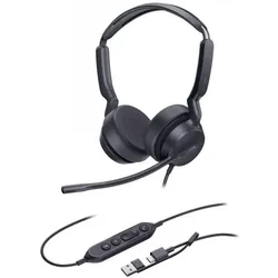 Yealink UH42 Dual UC USB-C/A (Kabelgebunden, USB-A, USB-C, Skype), Office Headset, Schwarz