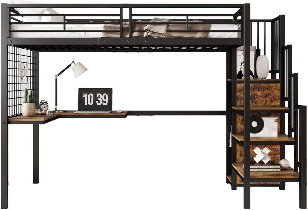 Isabelle & Max Storage Kids Bed with Desk Black