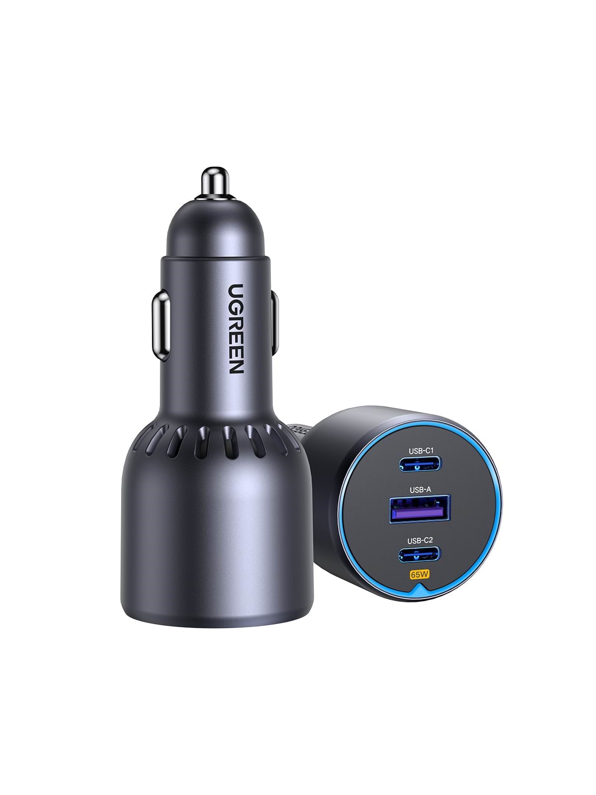UGREEN 75w 3-Port Fast Car Charger