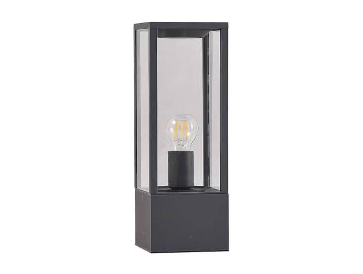 Lindby Außenleuchte Peldar (spritzwassergeschützt (Modern) in Schwarz aus Aluminium (1 flammig, E27) - Wegeleuchte Pollerleuchte Wegelampe Sockelleuchte