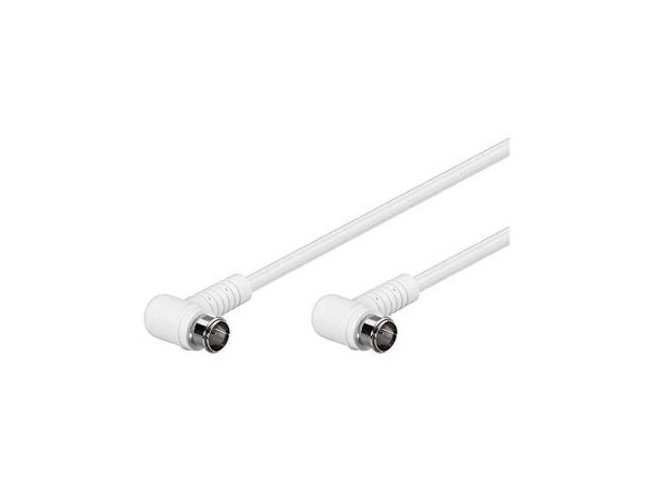 Goobay 67342 hoekige SAT-antennekabel (80 dB), 2x afgeschermd