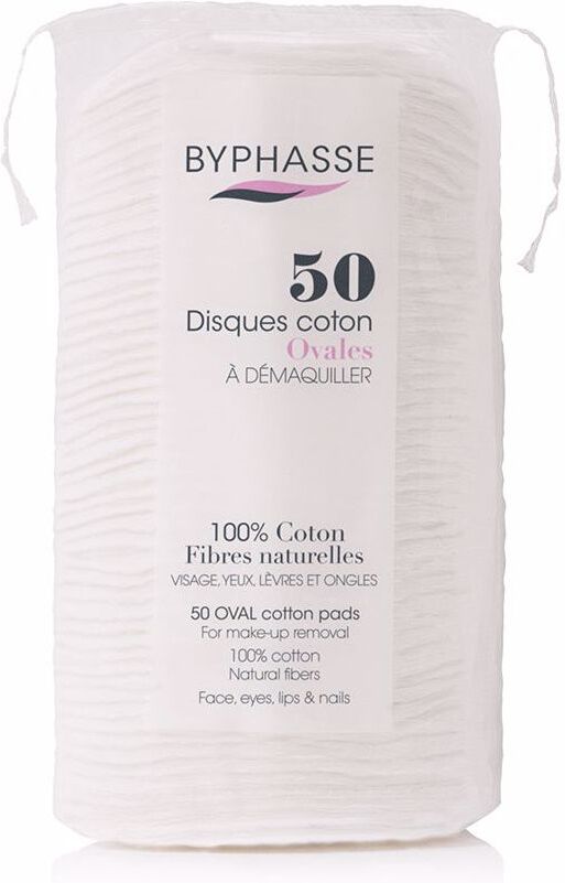 Byphasse Oval Cotton Make-up Remover Discs 50 units