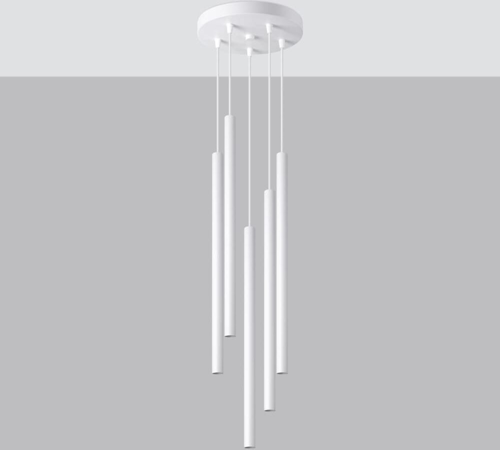 Sollux Lighting Suspension Acier Blanc G9 5 Pastelo Blanc 25x0x25cm