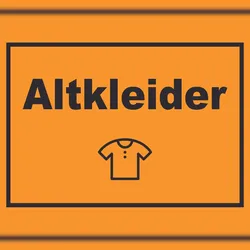 HB-Druck Altkleider Mülltrennung Schild Text Symbol Shirt Hemd Hose waagerecht A5 (148x210mm)