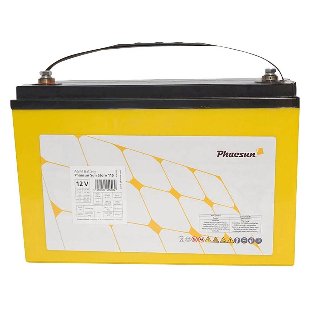 Phaesun Sun-Store 125 340093 Solarakku 12 V 126 Ah Blei-Vlies AGM B x H T 330 220 (340093)