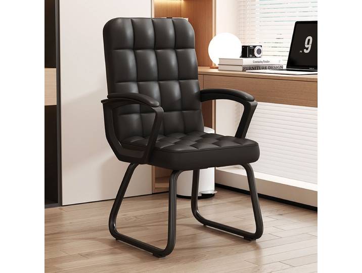 Chaise de bureau ergonomique avec soutien lombaire à dossier haut et coussin de siège en Latex, mobilier de bureau à domicile Chai exécutif en cuir PU