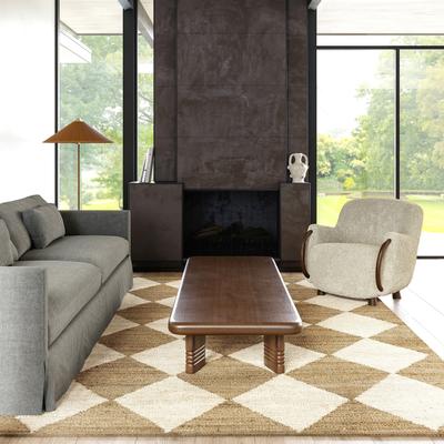 Nuloom Louie Diamond Checkerboard Jute Area Rug