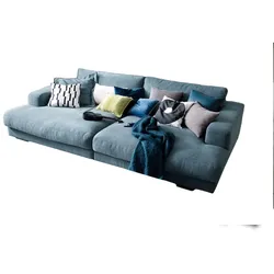 KAWOLA Big Sofa XL MADELINE Stoff petrol