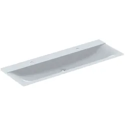 Geberit Xeno2 Möbel-Waschtisch 500277001 140 x 48 cm, zwei Hahnlöcher, ohne Überlauf, weiß-alpin