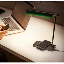 OSRAM Office Line Desk Roof Inductive Charging Schreibtischlampe 19W CCT Dimmbar Schwarz
