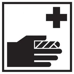 Türschild Piktogramm Verbandkasten, Folie, selbstklebend, 150x150mm