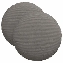 vidaXL Sitzkissen 2 stk. Cordstoff Hellgrau Ø 40 cm