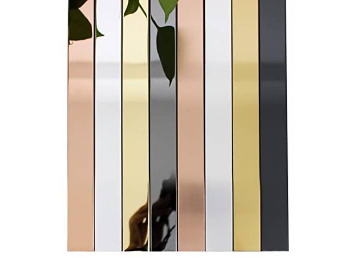 LKYJD Metallisierte Wandverkleidung, selbstklebende Zierleiste, wasserdichte Dichtungsleiste, spiegelähnliche Oberfläche, dekorative Zierleiste für Tür, Wand, Spiegel, Möbel, Kleiderschrank