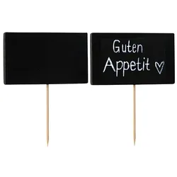 Papstar 100 Fingerfood - Spieße 9 cm "Blackboard"