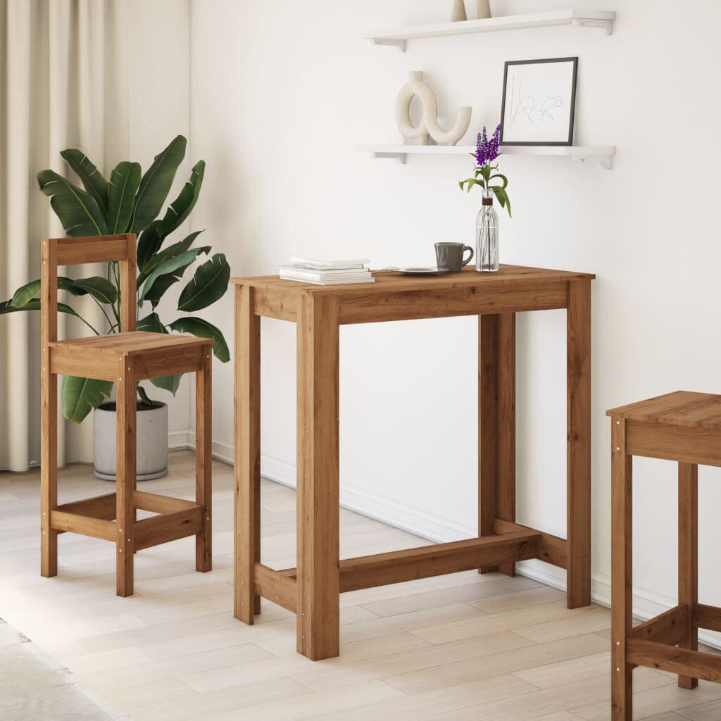 Alpen Home Rectangular 102 Cm L Outdoor Bar Table Artisan Oak