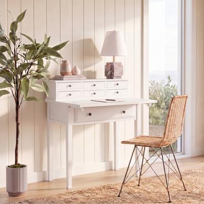 Safavieh Abigail White Storage Fold Down Desk